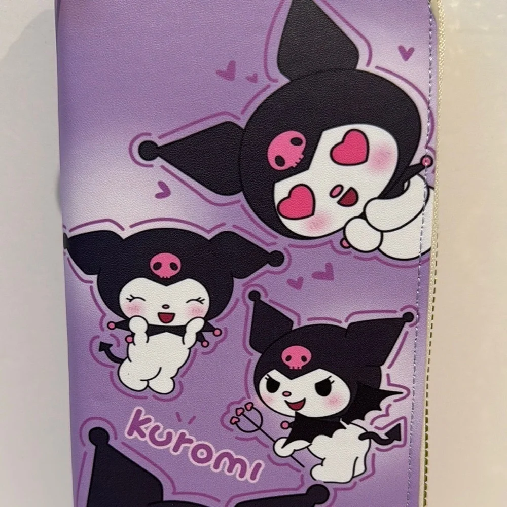Kuromi Purple Zipper Wallet NWT